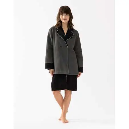 Microfleece jacket GABRIELLE 670 grey fleck | Lingerie le Chat