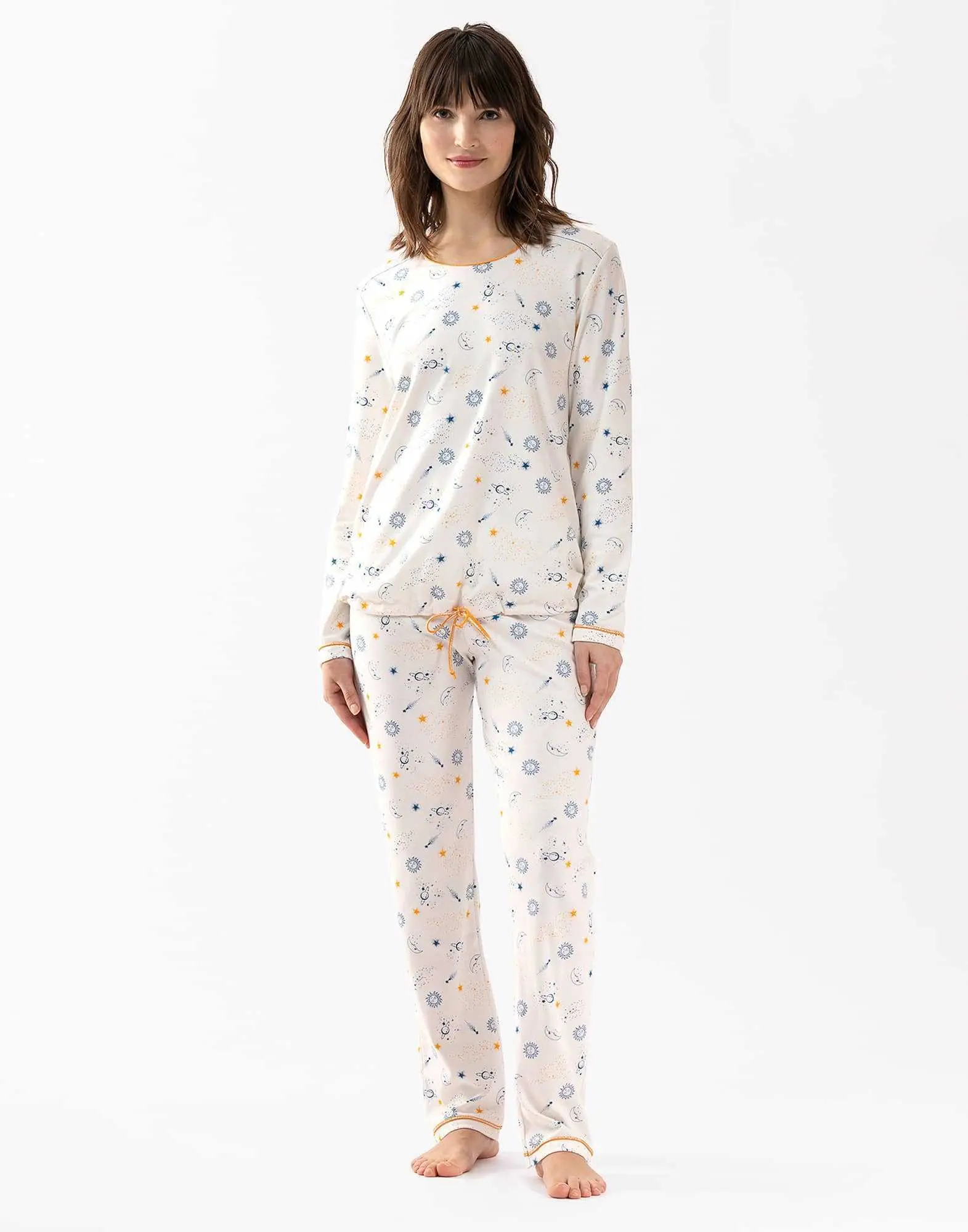 Pyjama en coton CÉLESTE 602 écru  | Lingerie le Chat