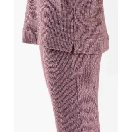 Pyjamas in lurex knit fabric FRILEUSE 602 purple | Lingerie le Chat