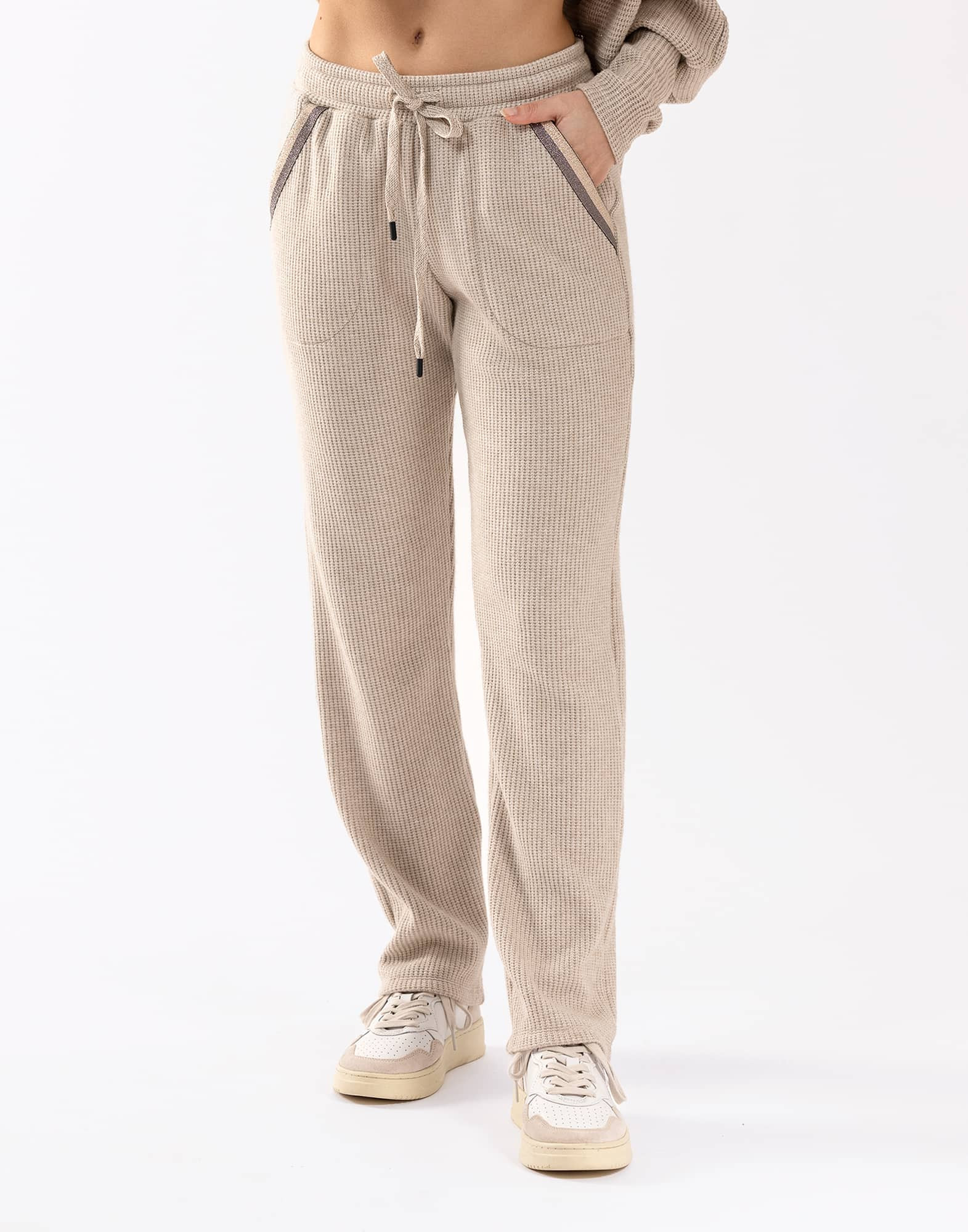 Loungewear, Pantalon tricot Beige