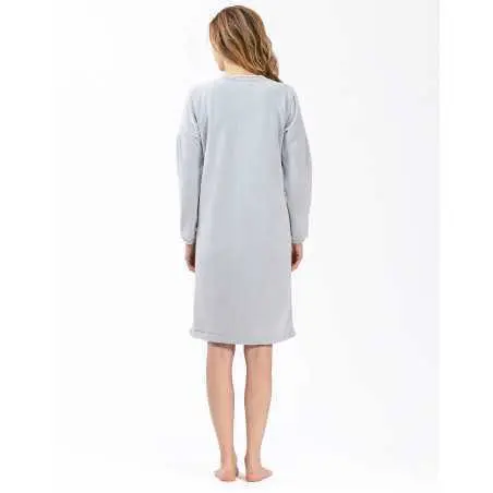 Cotton Sleepshirt COMFY 601 grey fleck | Lingerie le Chat