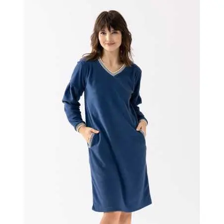 Cotton Sleepshirt COMFY 601 blue | Lingerie le Chat