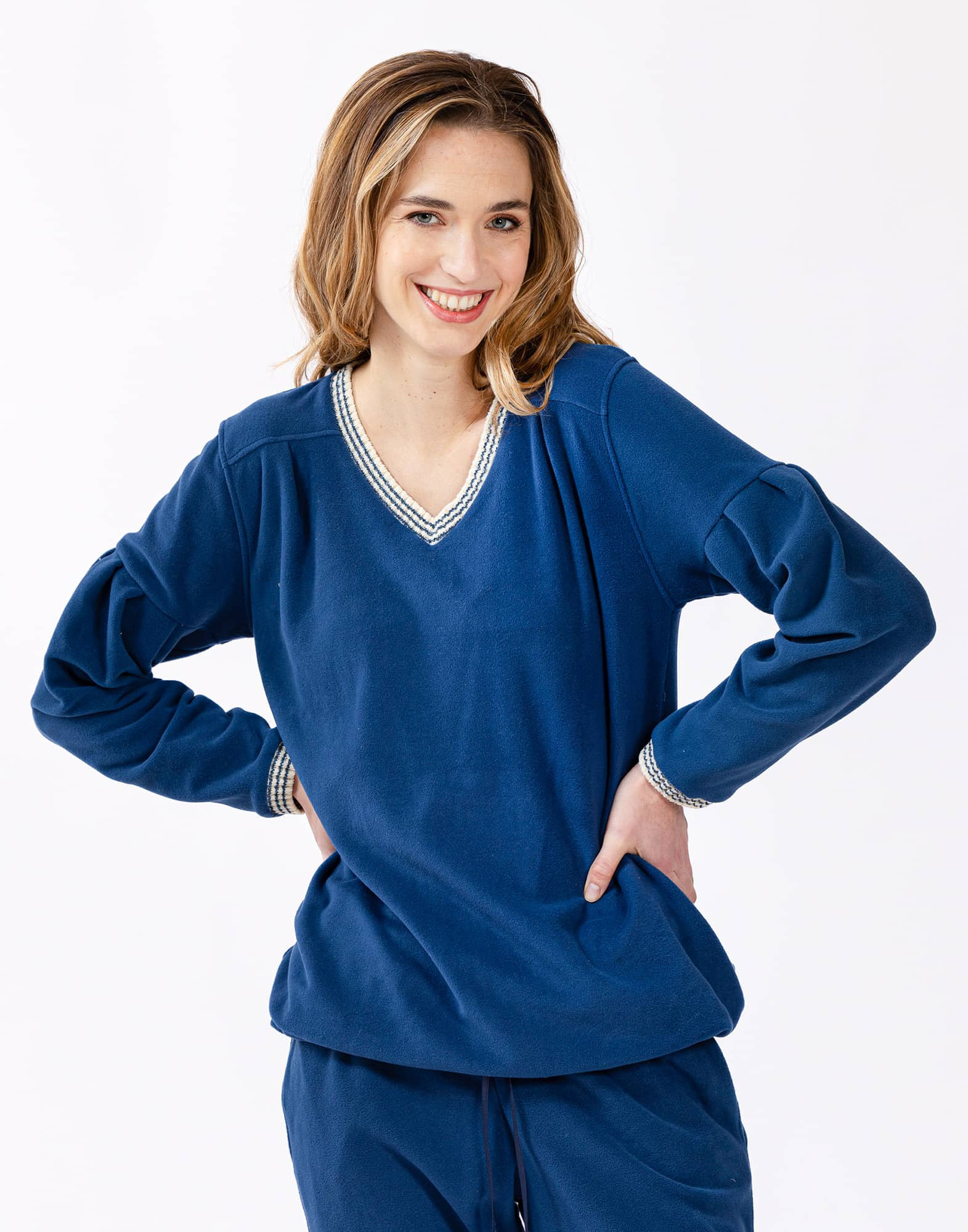 Microfleece pyjamas COMFY 602 blue