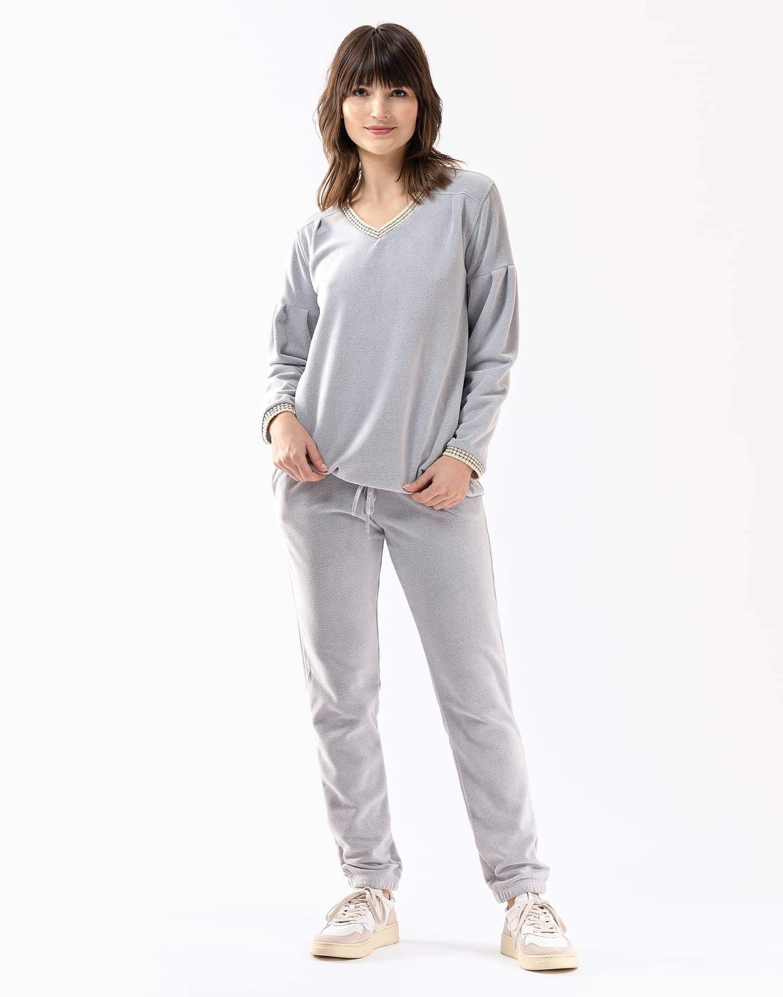 Pantalon Jogging Chaud Femme Polaire Hiver Long Bas de Pyjama