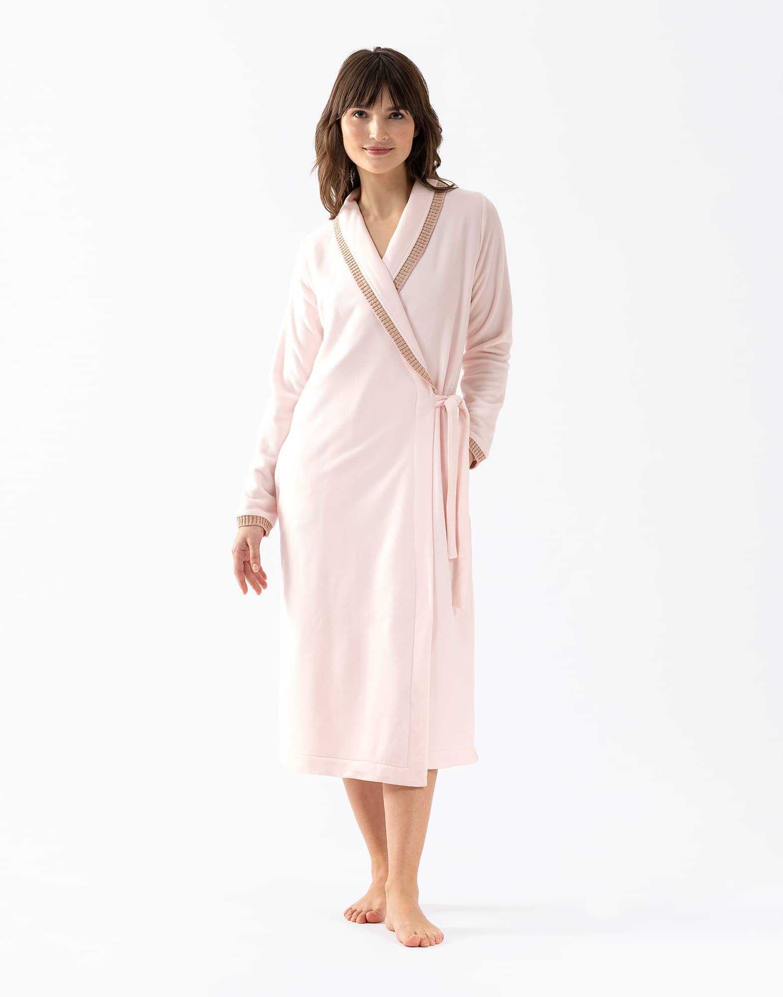 Microfleece bathrobe COMFY 660 rosewood Lingerie le Chat