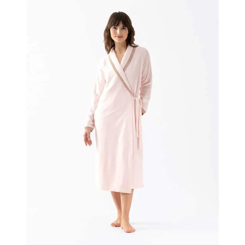 Microfleece bathrobe COMFY 660 rosewood | Lingerie le Chat