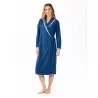 Microfleece bathrobe COMFY 660 blue
