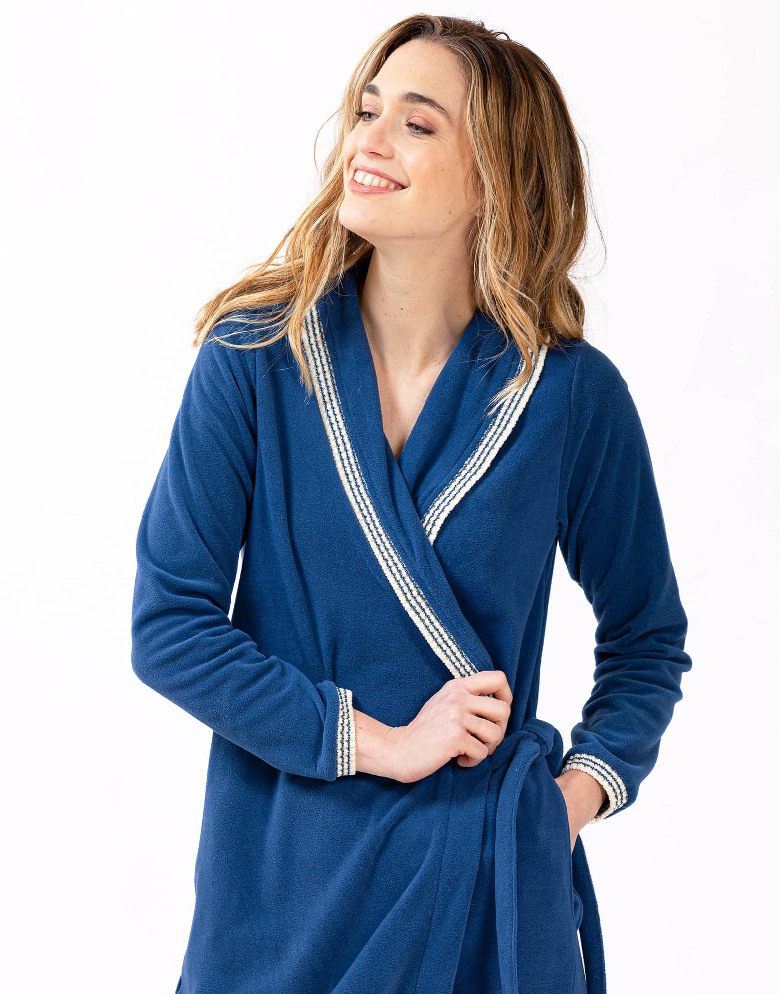 Peignoir en micropolaire COMFY 660 bleu