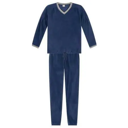 Microfleece pyjamas COMFY 602 blue | Lingerie le Chat