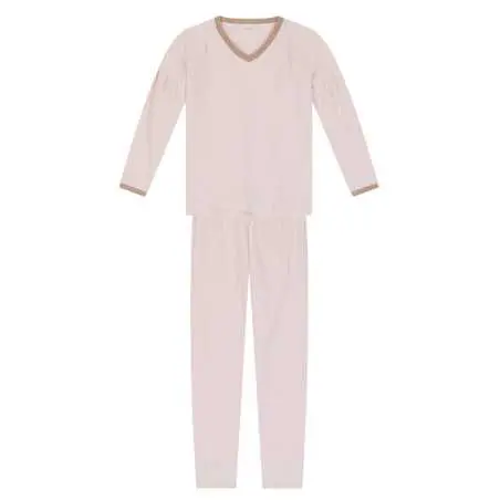 Microfleece pyjamas COMFY 602 rosewood | Lingerie le Chat