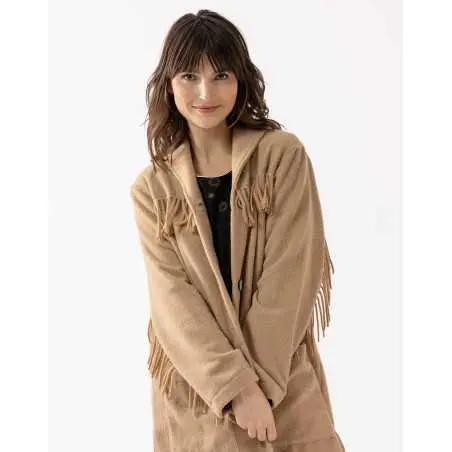 Woollen jacket FOEHN 670 beige | Lingerie le Chat
