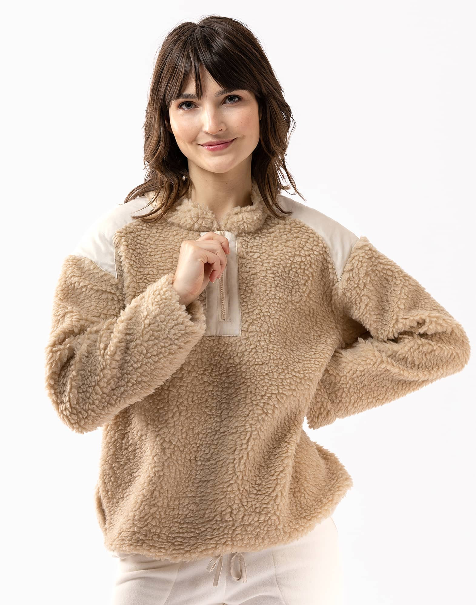 Plush fleece on sale pullover