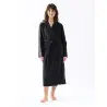 Plush and chenille dressing gown RITZ 660 black