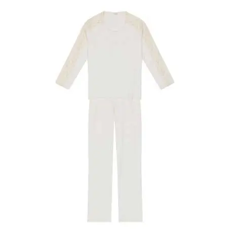 Jersey fabric pyjamas RITZ 602 ecru | Lingerie le Chat