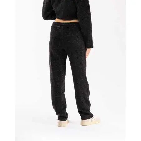 Jogger-style trousers in chenille knit with lurex ICONIC 680 noir | Lingerie le Chat