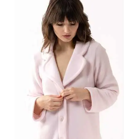 Fleece robe ESSENTIEL 652 in rosewood | Lingerie le Chat