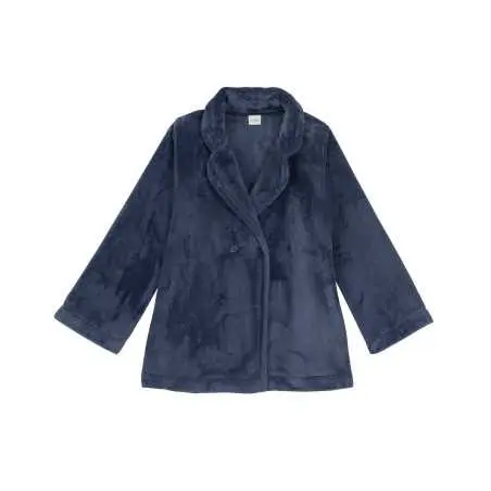 Plush flannel jacket ESSENTIEL 677 prussian blue | Lingerie le Chat
