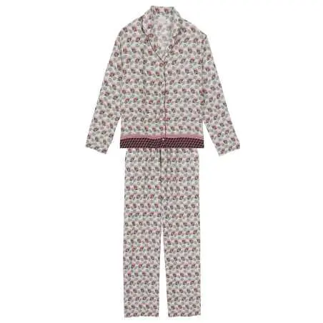 Buttoned pyjamas ZOÉ 606 100% viscose ecru | Lingerie le Chat