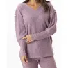 Sweatshirt in lurex knit FRILEUSE 630 purple