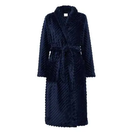 Navy blue ESSENTIEL H64A bathrobe | Lingerie le Chat