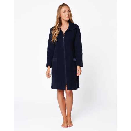 Robe de chambre polaire, Essentiel Marine | Lingerie le Chat