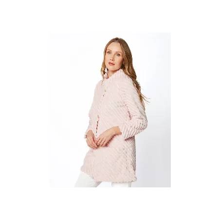 Veste homewear en fourrure ESSENTIEL H75A bois de rose| Lingerie le Chat