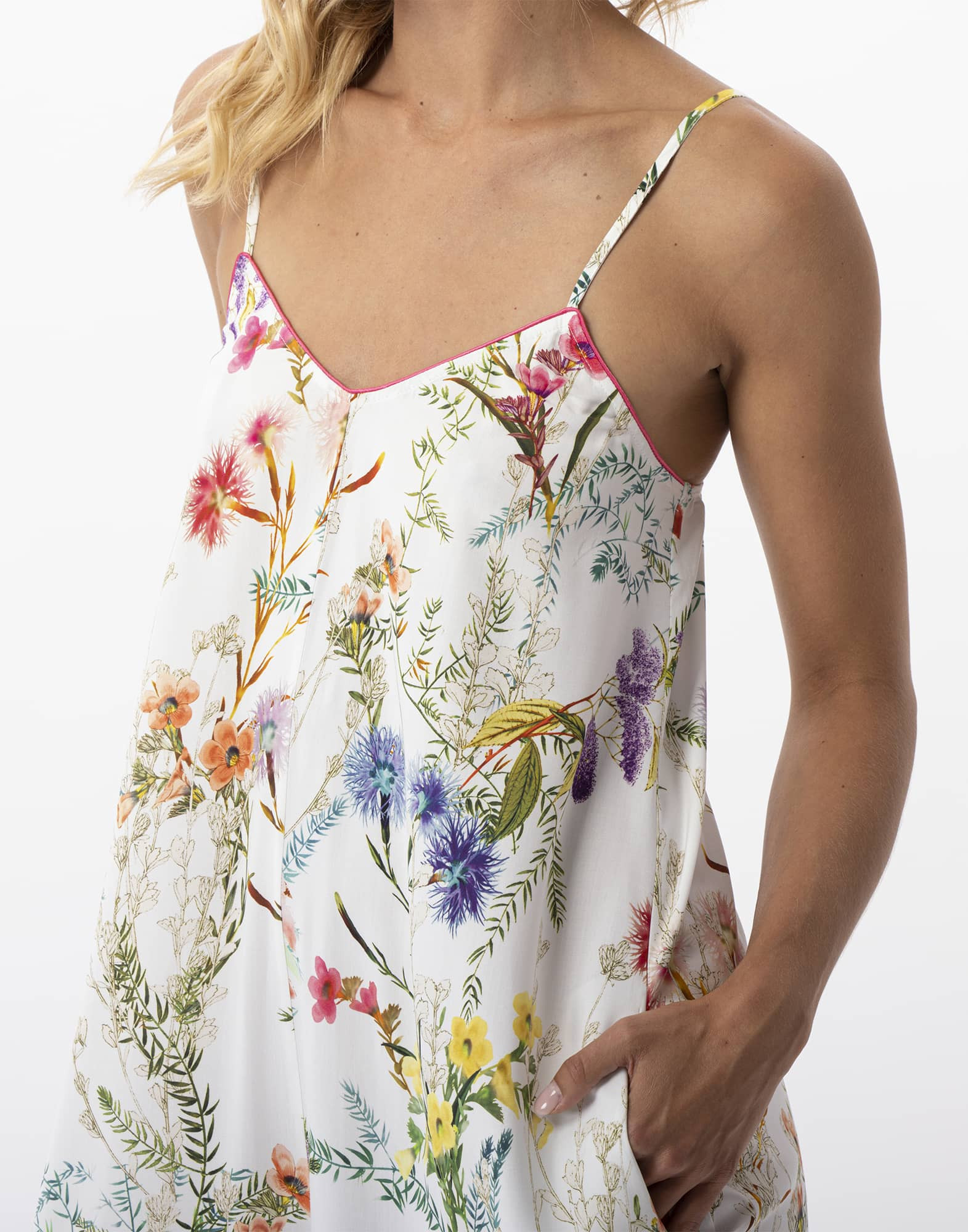 Flower printed jumpsuit in 100% viscose RIVIERA 720 multicolour