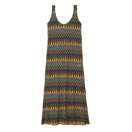 Long mesh knit dress BAHIA 741 multico blue | Lingerie le Chat