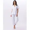 Pyjama pantacourt en coton AMORE 706 blanc