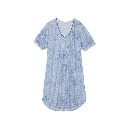 Printed nightdress VICTORIA 701 sky | Lingerie le Chat