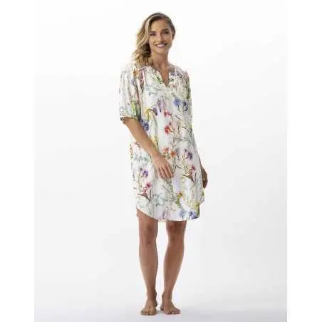 Flower printed nightdress 100% viscose RIVIERA 701 multicolour | Lingerie le Chat