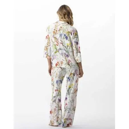 Flower printed pyjamas in 100% viscose RIVIERA 706 multicolour | Lingerie le Chat