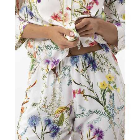 Flower printed pyjamas in 100% viscose RIVIERA 706 multicolour | Lingerie le Chat