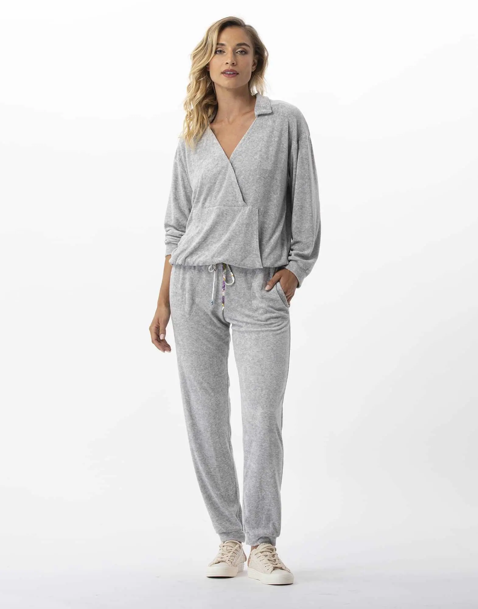 Terry-cloth jogging suit RIVIERA 712 mottled grey | Lingerie le Chat