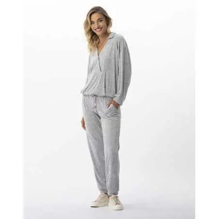 Terry-cloth jogging suit RIVIERA 712 mottled grey | Lingerie le Chat