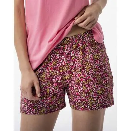 Pyjama short imprimé fleurs TWIGGY 700 multico  | Lingerie le Chat