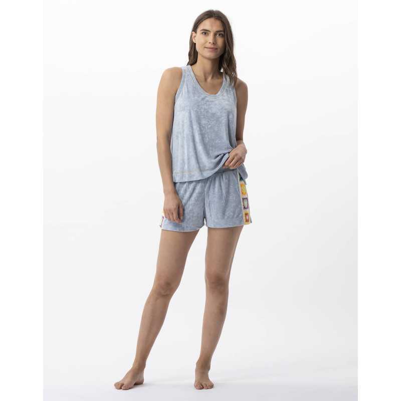 Ensemble debardeur et short en bouclette eponge SERENITY 700 ciel Lingerie le Chat