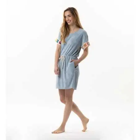 Terry-cloth dress SERENITY 740 sky | Lingerie le Chat