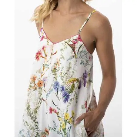 Flower printed jumpsuit in 100% viscose RIVIERA 720 multicolour | Lingerie le Chat