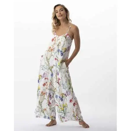 Flower printed jumpsuit in 100% viscose RIVIERA 720 multicolour | Lingerie le Chat