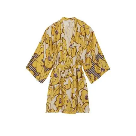 Flower printed kimono in 100% viscose NEROLI 760 multicolour | Lingerie le Chat