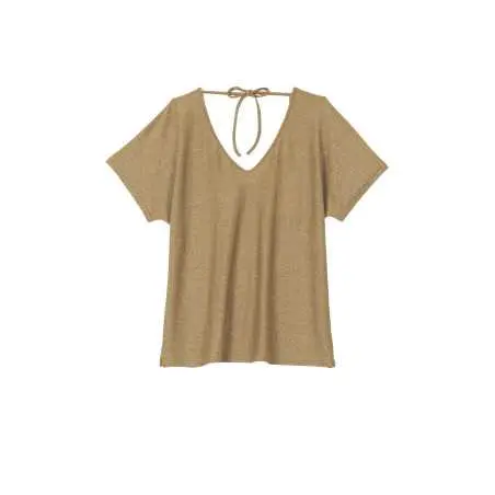 T-shirt in lurex knit PALMA 730 gold | Lingerie le Chat