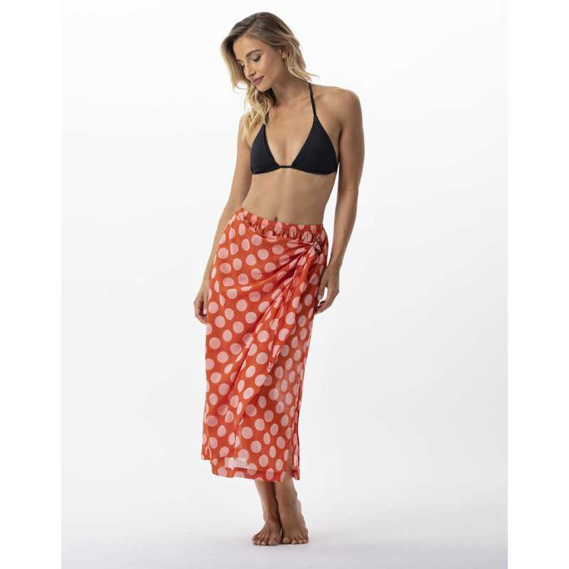 Jupe paréo imprimée pois en 100% coton RIVA 780 rose | Lingerie le Chat Jupe paréo imprimée pois en 100% coton RIVA 780 rose | Lingerie le Chat
