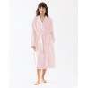 Peignoir croisé flanelle ESSENTIEL H61B bois de rose