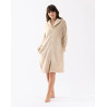 Robe de chambre zippée en peluche flanelle ESSENTIEL Coquille