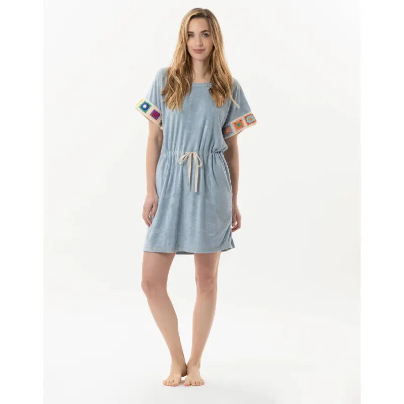 Terry-cloth dress SERENITY 740 sky | Lingerie le Chat