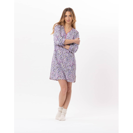 Chemise de nuit en coton CASSIE 801 Multico | Lingerie le Chat