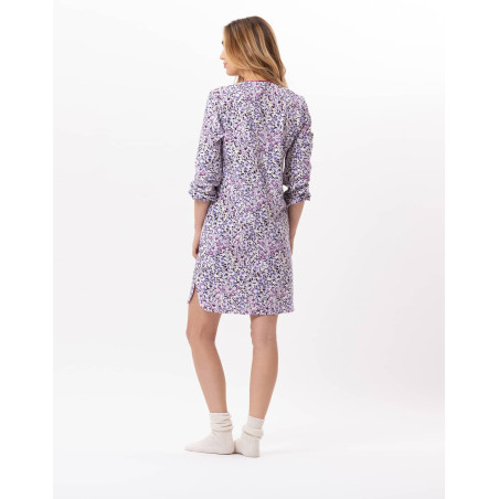 Chemise de nuit en coton CASSIE 801 Multico | Lingerie le Chat