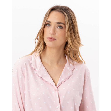 Cotton button-down pyjamas CHAMADE 806 Blush | Lingerie le Chat