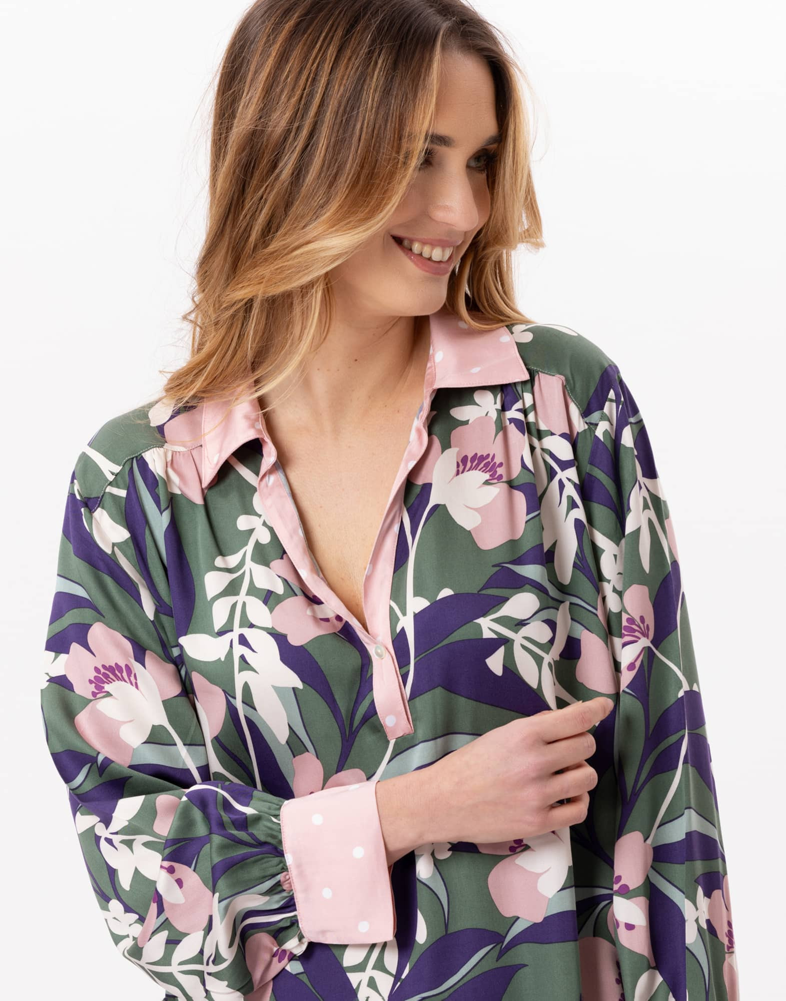 Viscose shirt GIOIA 805 Multico | Lingerie le Chat